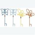 Youngs Metal Twist Wire Garden Flowers Stake, 4 Assorted Color 73830